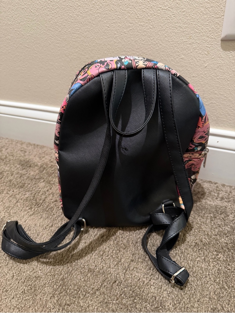 Hot Topic Black Multicolor Stranger Things Mini Backpack - Picture 2 of 2